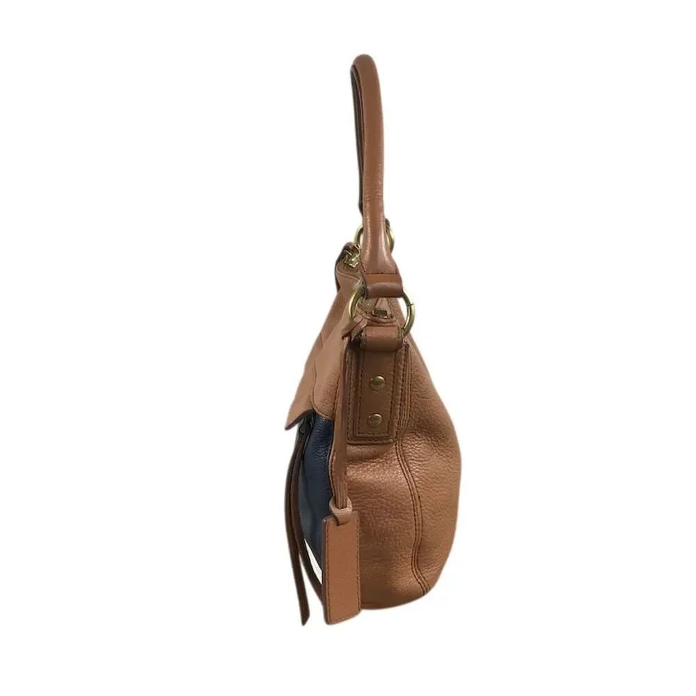 FOSSIL Molly Pebbled Cow Leather Shoulder Bag Hobo Slouchy Work Timeless Everyda